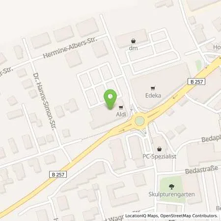 Standortübersicht der Tankstelle ALDI SÜD in 54634 Bitburg