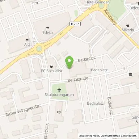 Standortübersicht der Tankstelle SWT Parken GmbH in 54634 Bitburg