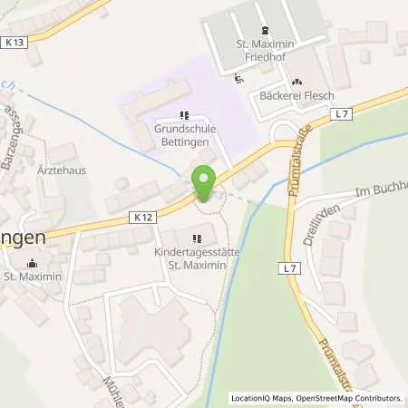 Standortübersicht der Tankstelle innogy SE in 54646 Bettingen