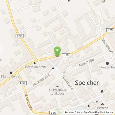 Standortübersicht der Tankstelle innogy SE in 54662 Speicher