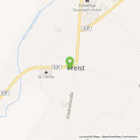 Standortübersicht der Tankstelle innogy SE in 54664 Preist