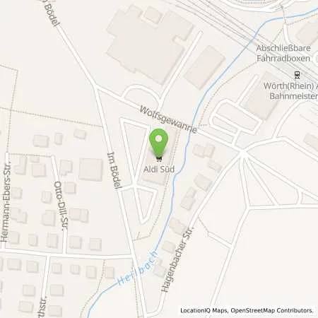 Standortübersicht der Tankstelle ALDI SÜD in 76744 Wörth am Rhein