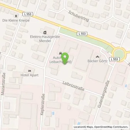 Standortübersicht der Tankstelle Autohaus Leibach GmbH in 76761 Rülzheim