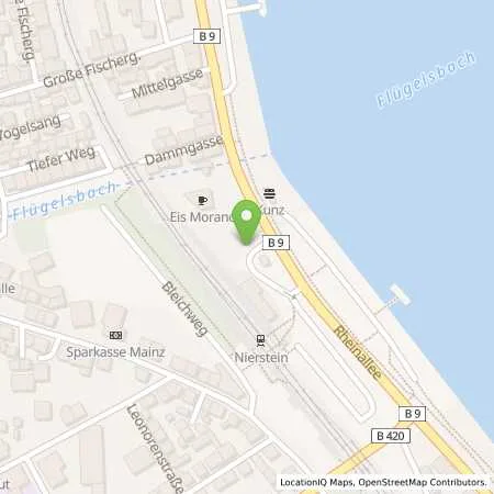 Standortübersicht der Tankstelle EWR AG in 55283 Nierstein