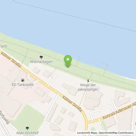 Standortübersicht der Tankstelle Energieversorgung Mittelrhein AG in 56626 Andernach