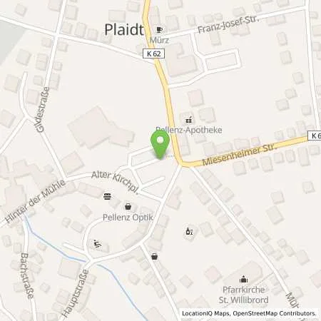 Standortübersicht der Tankstelle innogy SE in 56637 Plaidt