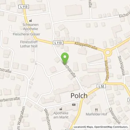 Standortübersicht der Tankstelle innogy eMobility Solutions GmbH in 56751 Polch