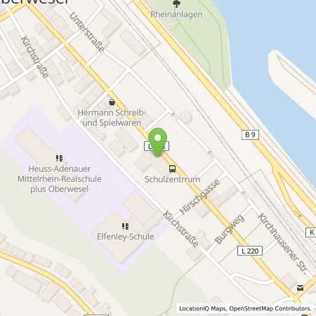 Standortübersicht der Tankstelle innogy SE in 55430 Oberwesel