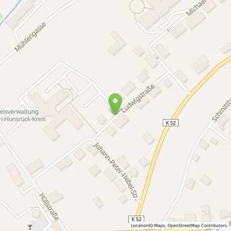 Standortübersicht der Tankstelle innogy eMobility Solutions GmbH in 55469 Simmern