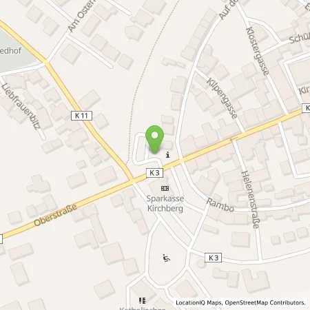 Standortübersicht der Tankstelle innogy eMobility Solutions GmbH in 55481 Kirchberg (Hunsrück)