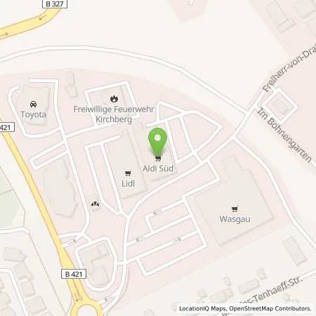 Standortübersicht der Tankstelle ALDI SÜD in 55481 Kirchberg