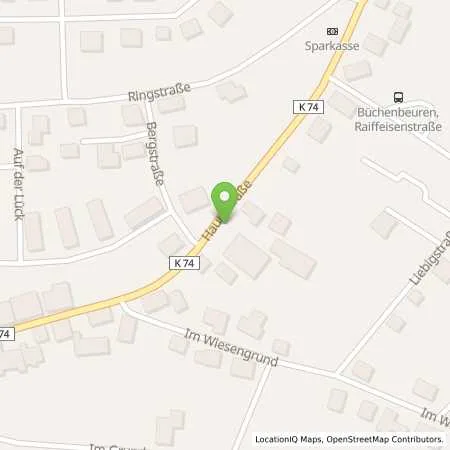 Standortübersicht der Tankstelle Autohaus Weirich GmbH in 55491 Büchenbeuren