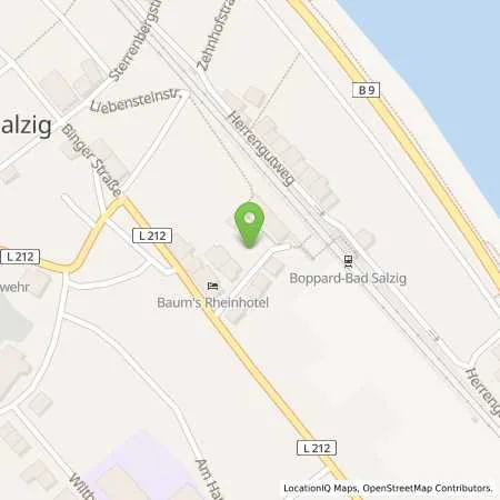 Standortübersicht der Tankstelle innogy SE in 56154 Boppard (Bad Salzig)