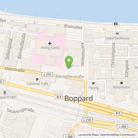 Standortübersicht der Tankstelle innogy eMobility Solutions GmbH in 56154 Boppard