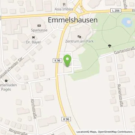 Standortübersicht der Tankstelle innogy eMobility Solutions GmbH in 56281 Emmelshausen