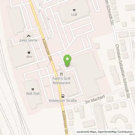 Standortübersicht der Tankstelle deer GmbH in 56112 Lahnstein