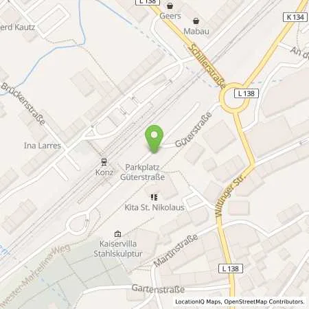 Standortübersicht der Tankstelle innogy eMobility Solutions GmbH in 54329 Konz