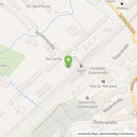 Standortübersicht der Tankstelle innogy eMobility Solutions GmbH in 54329 Konz