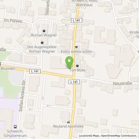 Standortübersicht der Tankstelle innogy eMobility Solutions GmbH in 54338 Schweich