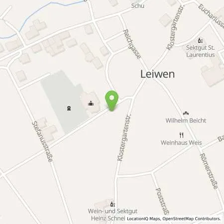 Standortübersicht der Tankstelle innogy SE in 54340 Leiwen