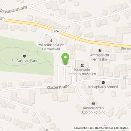 Standortübersicht der Tankstelle innogy eMobility Solutions GmbH in 54411 Hermeskeil