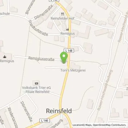 Standortübersicht der Tankstelle innogy SE in 54421 Reinsfeld