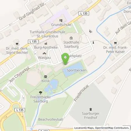 Standortübersicht der Tankstelle innogy SE in 54439 Saarburg