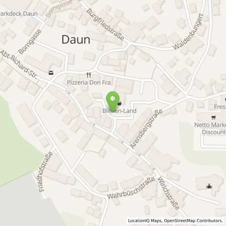 Standortübersicht der Tankstelle innogy eMobility Solutions GmbH in 54550 Daun