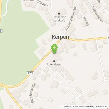 Standortübersicht der Tankstelle Auto Kloep in 54578 Kerpen
