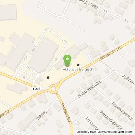 Standortübersicht der Tankstelle Karl Bergisch GmbH & Co.KG in 57627 Hachenburg