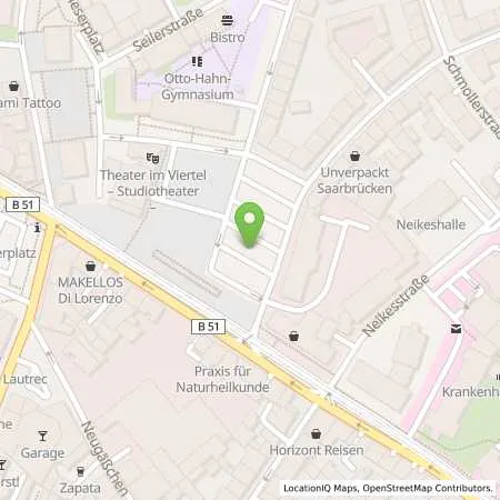 Standortübersicht der Tankstelle Energie SaarLorLux AG in 66111 Saarbrücken