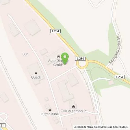 Standortübersicht der Tankstelle Auto Dincher GmbH in 66271 Kleinblittersdorf