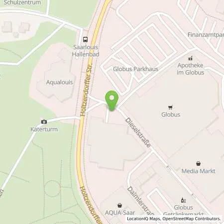Standortübersicht der Tankstelle Stadtwerke Saarlouis GmbH in 66740 Saarlouis