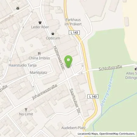 Standortübersicht der Tankstelle Stadtwerke Dillingen/Saar GmbH in 66763 Dillingen/Saar