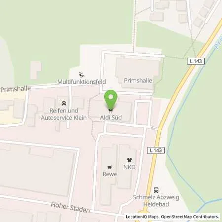 Standortübersicht der Tankstelle ALDI SÜD in 66839 Schmelz