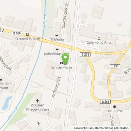 Standortübersicht der Tankstelle energis GmbH in 66839 Schmelz