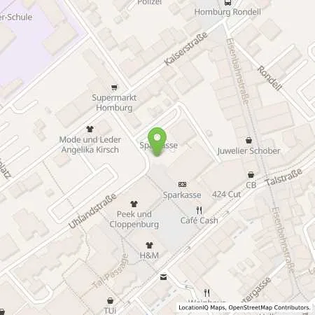 Standortübersicht der Tankstelle Stadtwerke Homburg GmbH in 66424 Homburg