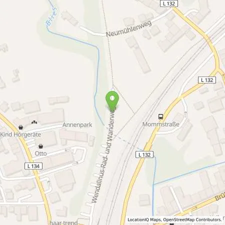 Standortübersicht der Tankstelle SSW-Stadtwerke St. Wendel GmbH & Co. KG in 66606 St. Wendel