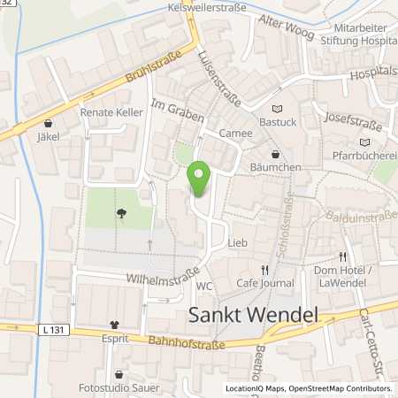 Standortübersicht der Strom (Elektro) Tankstelle: SSW-Stadtwerke St. Wendel GmbH & Co. KG in 66606, St. Wendel