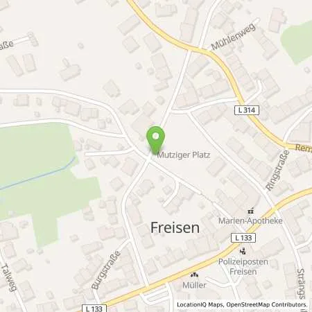 Standortübersicht der Tankstelle energis GmbH in 66629 Freisen