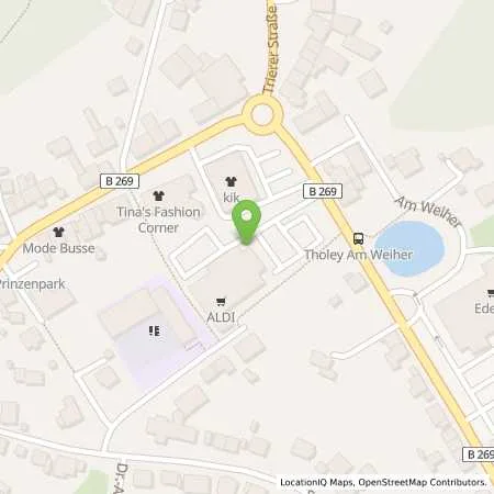 Standortübersicht der Tankstelle ALDI SÜD in 66636 Tholey