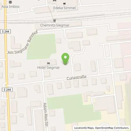 Standortübersicht der Tankstelle EEG Curiestrasse GbR in 09117 Chemnitz