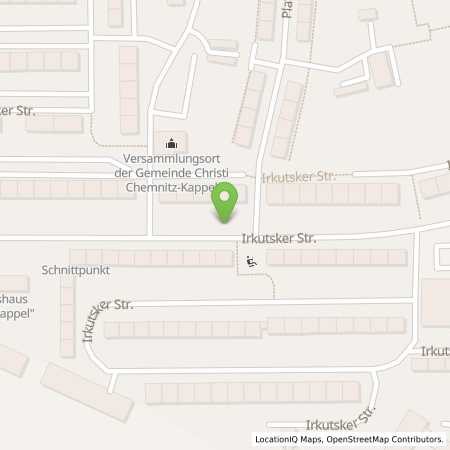 Standortübersicht der Strom (Elektro) Tankstelle: eins energie in sachsen GmbH & Co. KG in 09119, Chemnitz