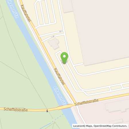 Standortübersicht der Strom (Elektro) Tankstelle: VW Group Charging GmbH in 09120, Chemnitz
