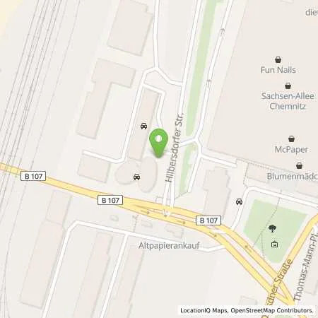 Standortübersicht der Tankstelle eins energie in sachsen GmbH & Co. KG in 09131 Chemnitz