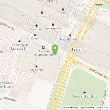 Standortübersicht der Tankstelle SachsenEnergie AG in 01069 Dresden