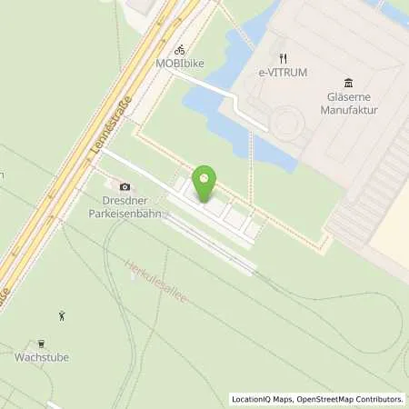 Standortübersicht der Tankstelle Volkswagen Sachsen GmbH Die Gläserne Manufaktur in 01069 Dresden