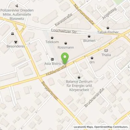 Standortübersicht der Tankstelle SachsenEnergie AG in 01309 Dresden