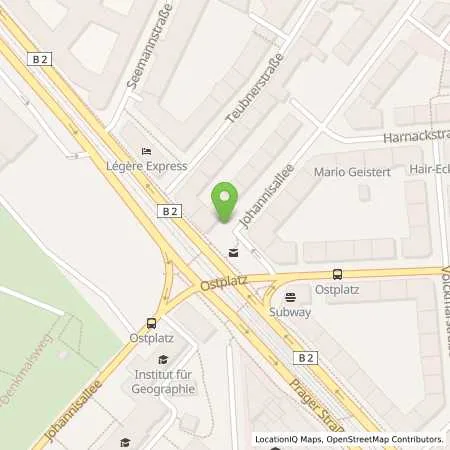 Standortübersicht der Tankstelle Stadtwerke Leipzig GmbH in 04103 Leipzig