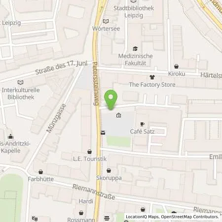 Standortübersicht der Tankstelle Stadtwerke Leipzig GmbH in 04107 Leipzig